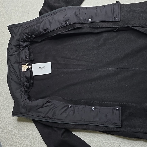 NWT Hem & Thread Black Contrast Padded Coat Sz Med - Picture 7 of 8